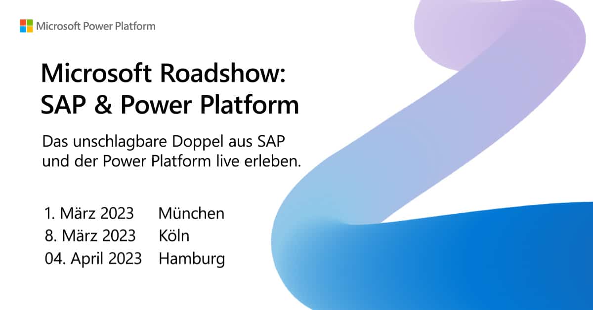 Werbebanner zur MS Roadshow in 2023